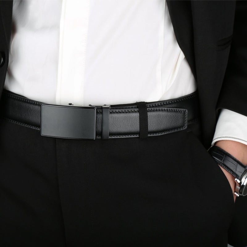 Lavemi حزام لافيمي للرجال من الجلد الحقيقي بتصميم ريتشيت، مقصوص ليتناسب تمامًا، علبة هدايا أنيقة (55-0027&27-0711 جلد بني 52") - Image 5